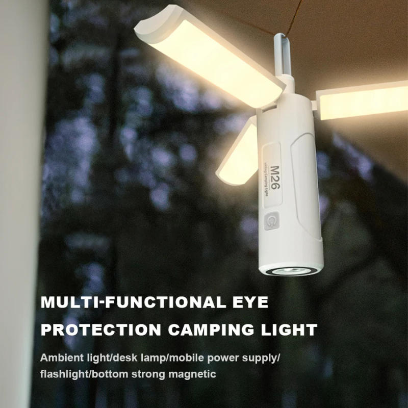 Description Picture 2 of itemPortable Camping Lantern Rechargeable Tent Light Travel Backpack Lamp Folding Hanging Light Outdoor Emergency Lamp Work Light