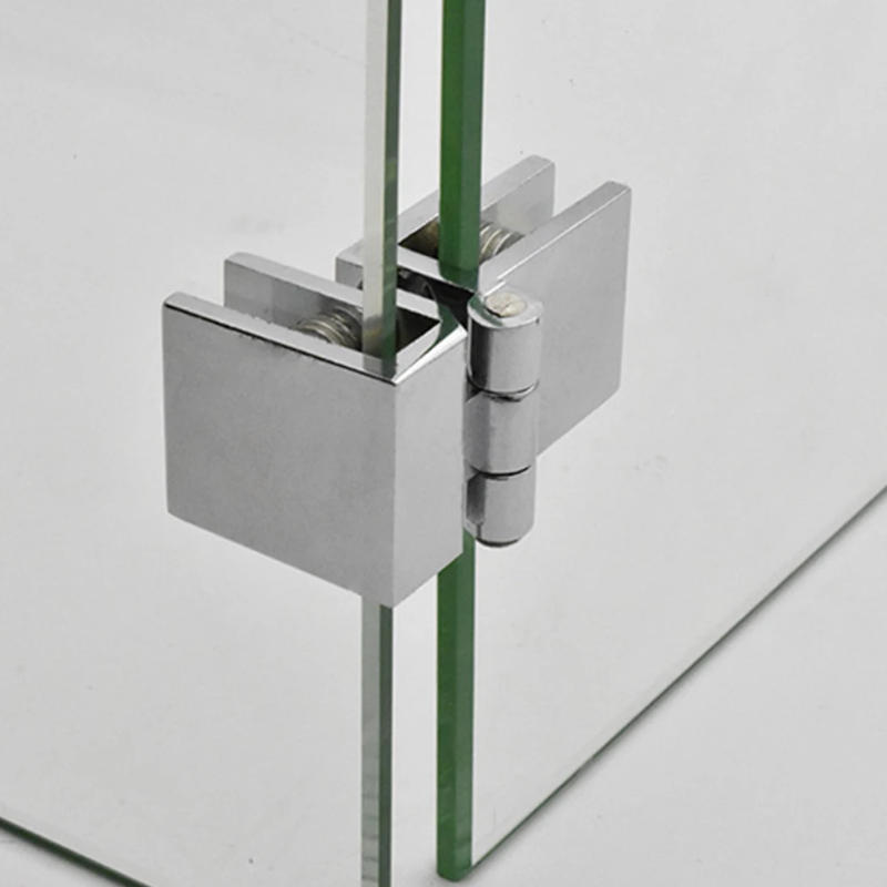 Description Picture 5 of item90 180 Degree Zinc Alloy Practical Easy Install Bathroom Door Hinge Cupboard Durable Glass Clamp Cabinet Bilateral Clip Home