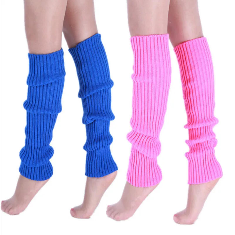 Description Picture 5 of itemWinter Women Solid Candy Color Knitted Elastic Leg Warmers Loose Style Boot Knee High Boot Stockings Leggings Warm Boots Leg