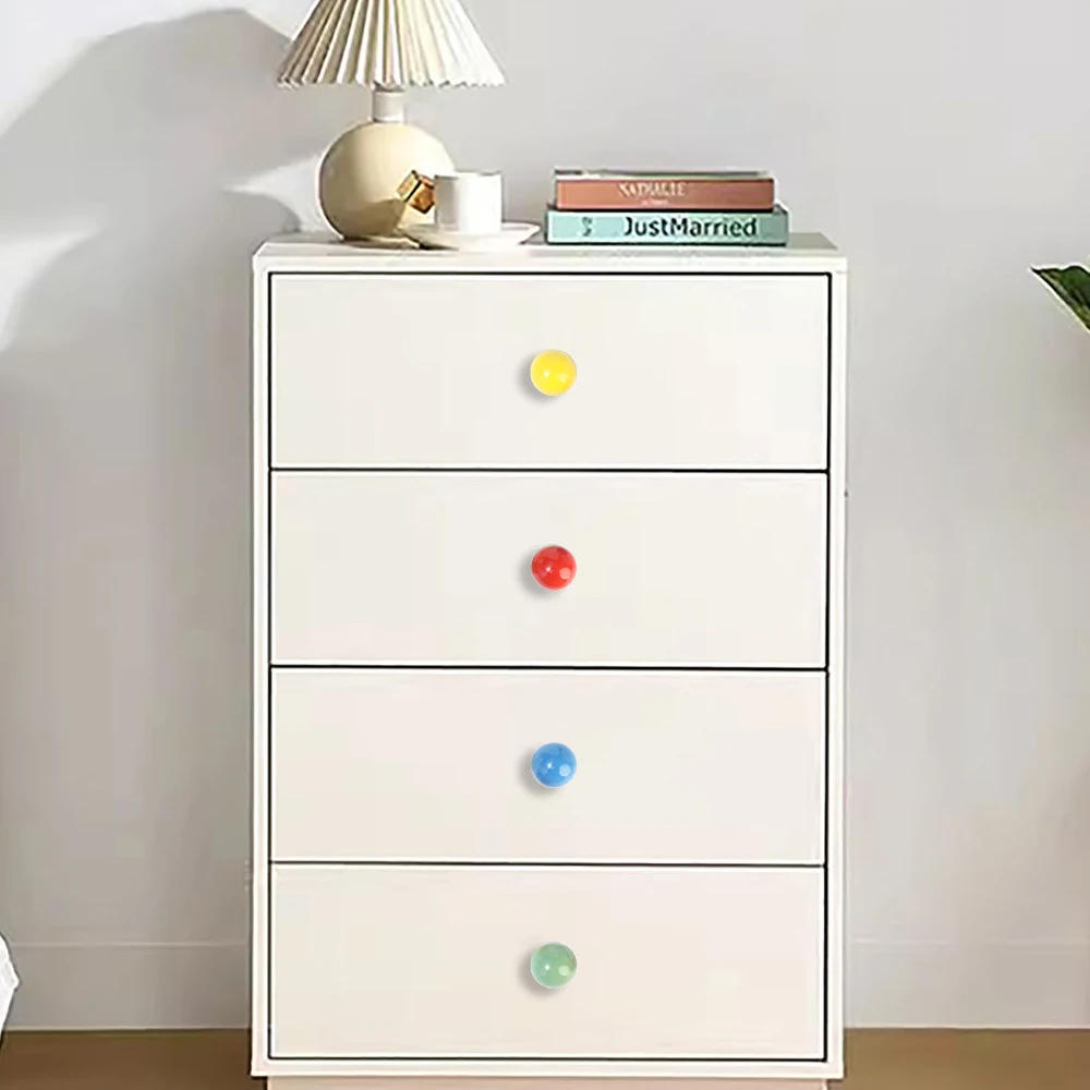 Description Picture 4 of item4/1Sets Round Ball Ceramic Door Knob Color Modern Decoration Dresser Cabinet Drawer Cute Handles Cupboard Furniture Door Pulls