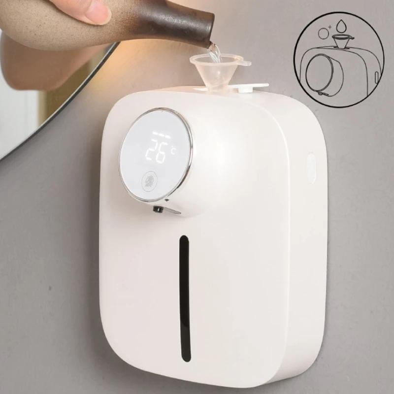 Description Picture 3 of itemWall-mounted Automatic Soap Dispenser Multifunctional Infrared Sensor LED Digital Display Touchless Foam USB Rechargeable