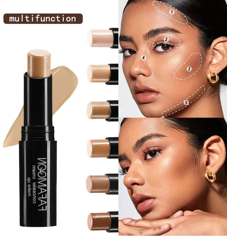 Description Picture 4 of itemConcealer Stick Foundation Face Outline 3D Brightening Moisturizing Full Coverage Acne Dark Circle Natural Matte Concealer Cream