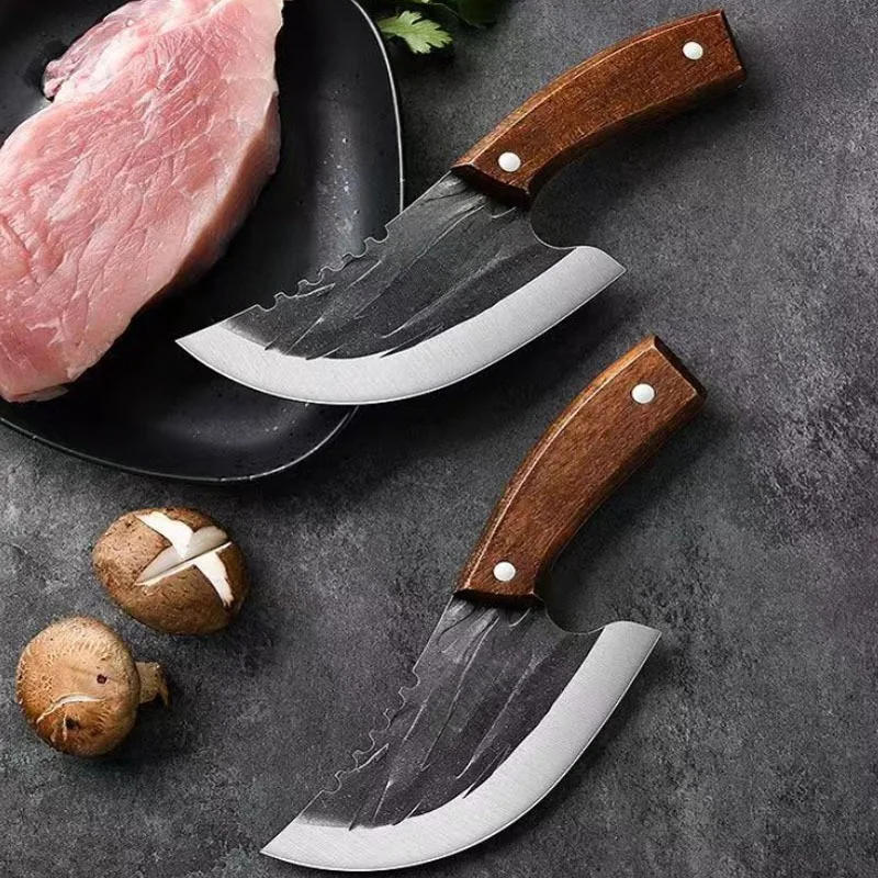 Description Picture 3 of itemForged Meat Cleaver Kitchen Chef Knife Fishing Boning Fruit Cutting Knife BBQ Butcher Portable Utility Pocket Viking Knife