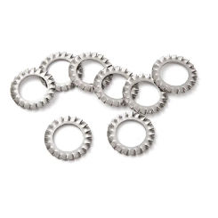 Free delivery 304 Stainless Steel Washers External Toothed Gasket Washer Serrated Lock WasherM2.5M3M4M5M6M8M10M12M14M16M18toM30
