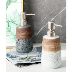 Soap Dispenser 420ml Retro Creative Ceramic Pressure Soap, Hand Sanitizer, Lotion Bottle, Bottle, For Travel, Bathroom, Home
