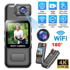 HD 4K Wifi Hotspot Mini Camera Portable Digital Bodycam Night Vision DVR Mini Police Camera