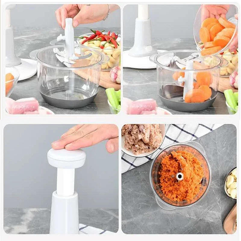 Description Picture 5 of itemManual Vegetable Mincers Press Type Household Garlic Meat Cutter Grinders Whisk Stirre Kitchen Food Chopper Mini food Processor