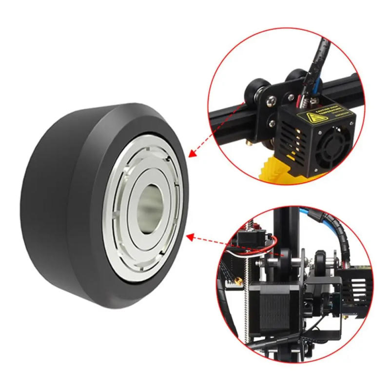 Description Picture 5 of item1Pc/5Pcs 625ZZ 625RS Bearing Pulley MR105zz Plastic POM Wheel Black Transparent Small Big V-Slot Models Idler Gear