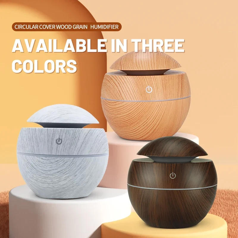 Description Picture 5 of itemMini USB Ultrasonic Aroma Diffuser Cool Mist Sprayer Wood Grain Electric Air Humidifier Purifier for Home office and Car Use