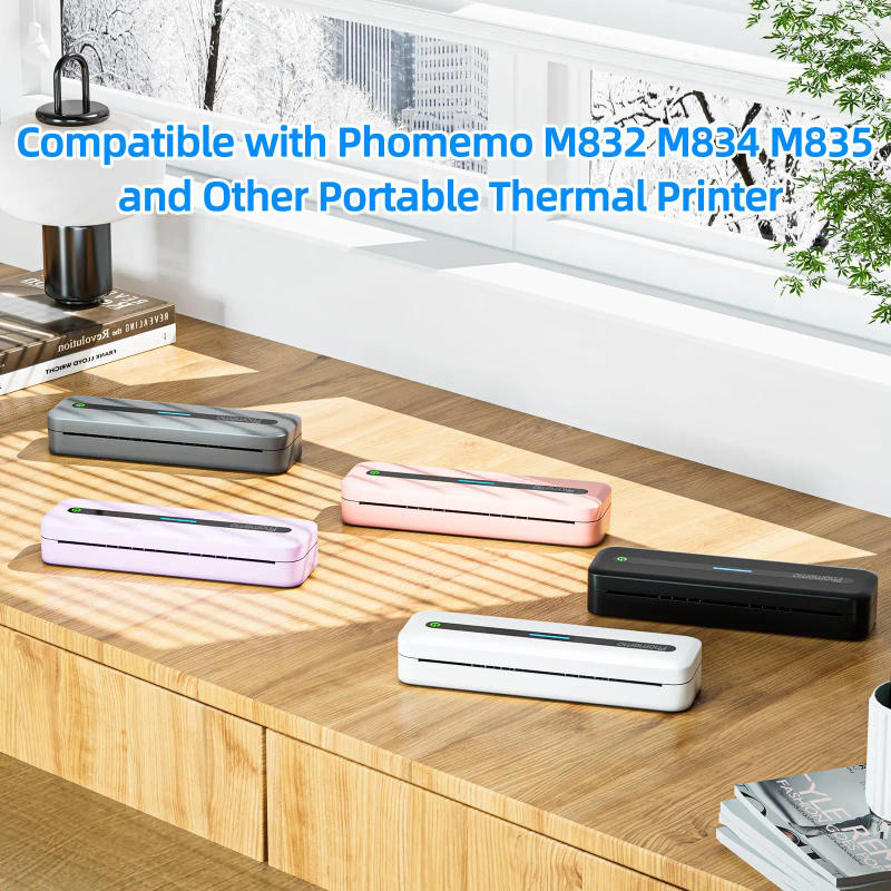 Description Picture 2 of item2/3/4 Rolls A4 Thermal Paper Printing 210mm Thermal Paper Rolls for Photo Home Office Compatible with M832 Portable Printer