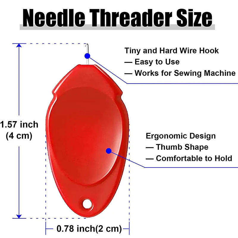 Description Picture 5 of item5/10/20Pcs Auto Needle Threader Elderly Guide Needle Threader Simple Device For DIY Machine Sewing Needle Work Cross-Stitch Tool