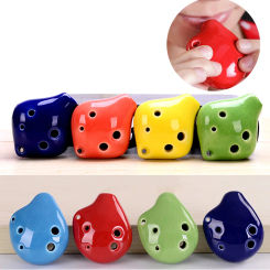 1pcs Colorful Ocarina Flute 6 Hole Soprano C Ceramic Flauta Ocarina Of Time Mini Ocarina Flute Kid's Toy Musical Instruments