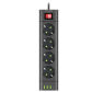 4 Sockets -Black