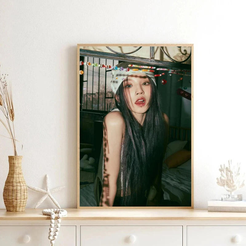 Description Picture 6 of itemKpop GIDLE (G)I-DLE Girls poster Minnie Fans Kpop Stage Album Nxde queencard Poster Canvas Print Wall Art House room Decoration