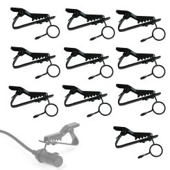 Lavalier Microphone Clips Replacement Kit 10Pcs Lavalier Mic Clips Metal Tie Clips Replaceable For Voice Recording Clamp Holder