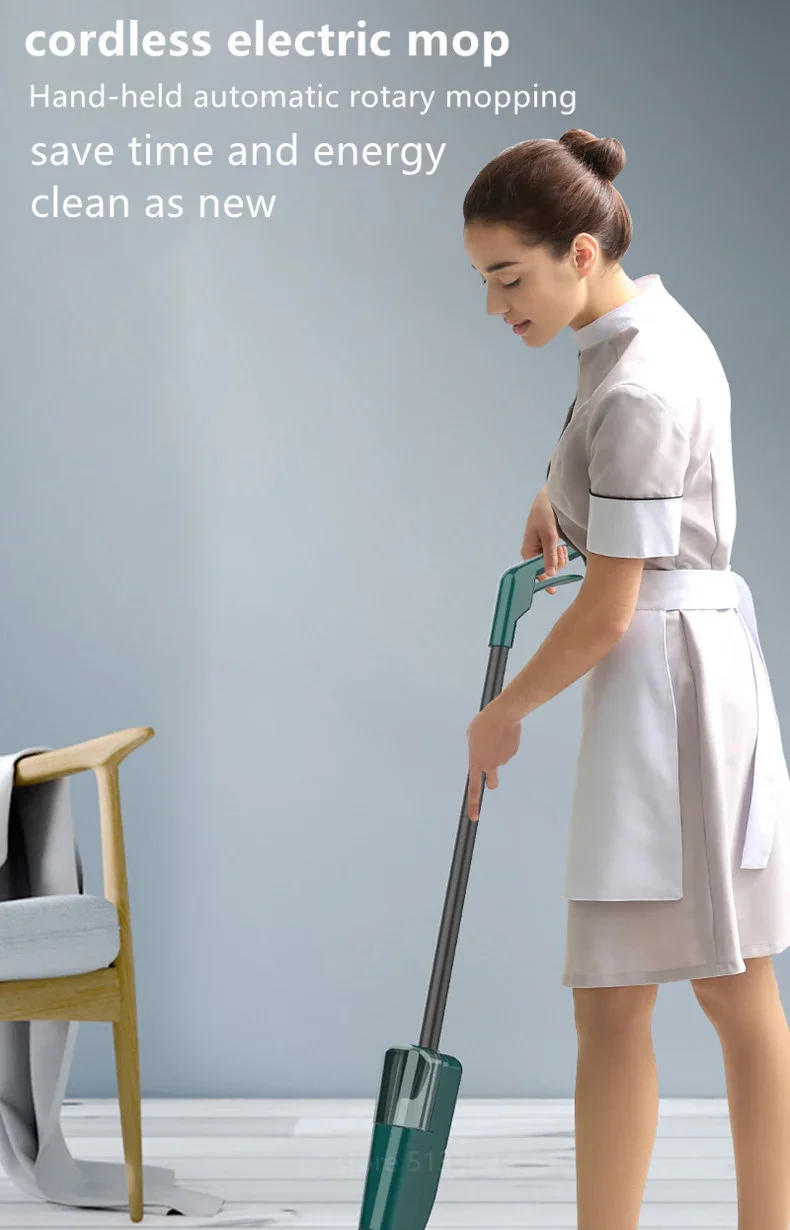 Description Picture 2 of itemFloor Mop With Sprayer For Cleaning Handheld Wireless Rotary Electric Mop Floor Cleaning Chargeable Home Appliance