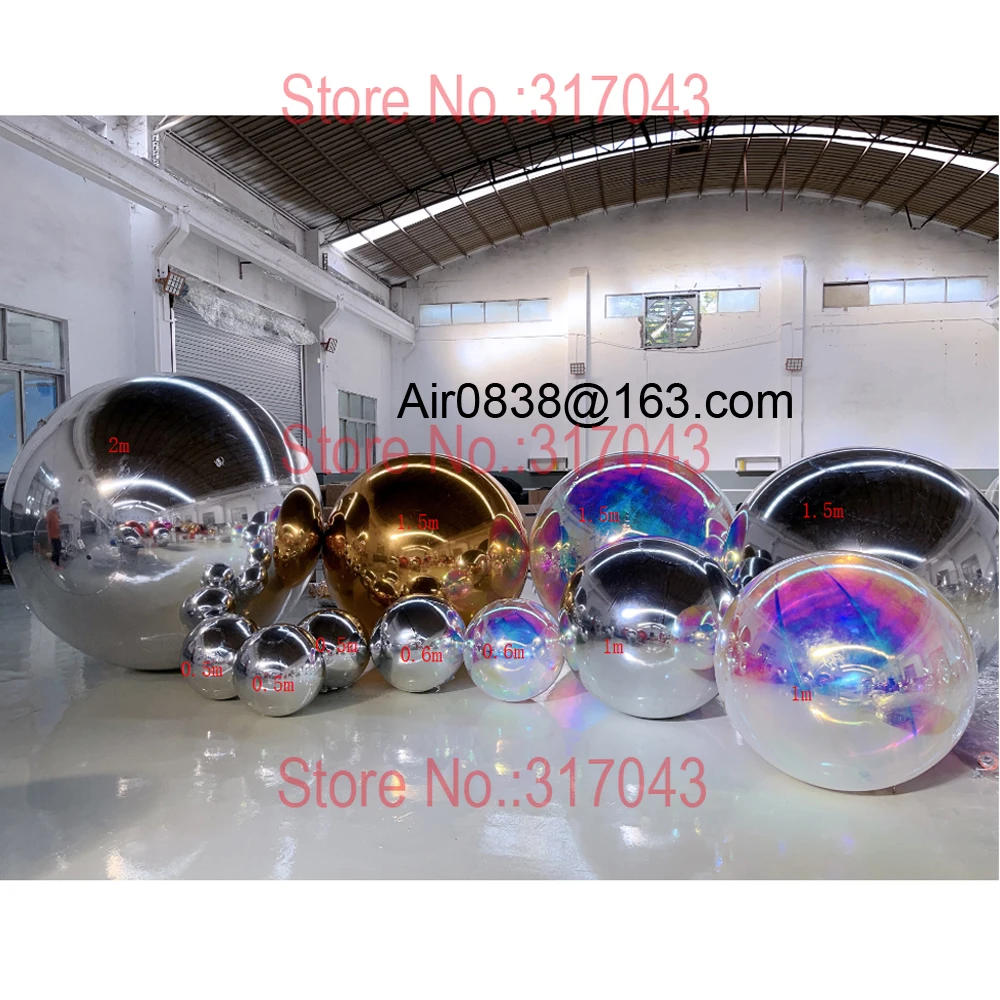 Description Picture 3 of itemPVC Inflatable Mirror Balls - Metallic Spheres for Christmas, Wedding, Outdoor Decor