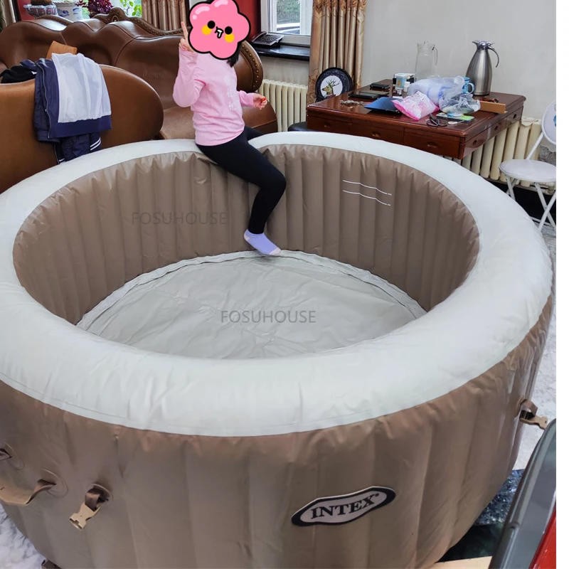 Description Picture 4 of itemNordic Massage Bathtub Whirlpool Inflatable Spa Baths and Sauna Household Bathtub Portable Whirlpool Folding Bathtub