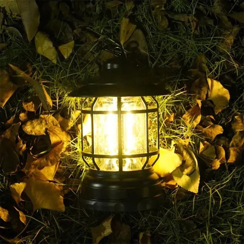 Description Picture 6 of itemRetro Camping Lamp USB Rechargeable Lantern Camping Light Lighting Lantern Lamp Torch Outdoor Camping Light Waterproof