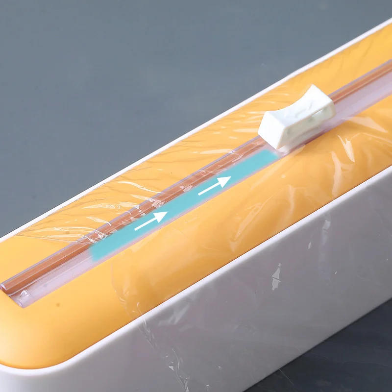 Description Picture 5 of itemMagnetic 2 In 1 Plastic Wrap Dispenser Cling Film Dispenser Cutter Saran Wrap Dispenser Aluminum Foil Paper Cutter Kitchen Tools