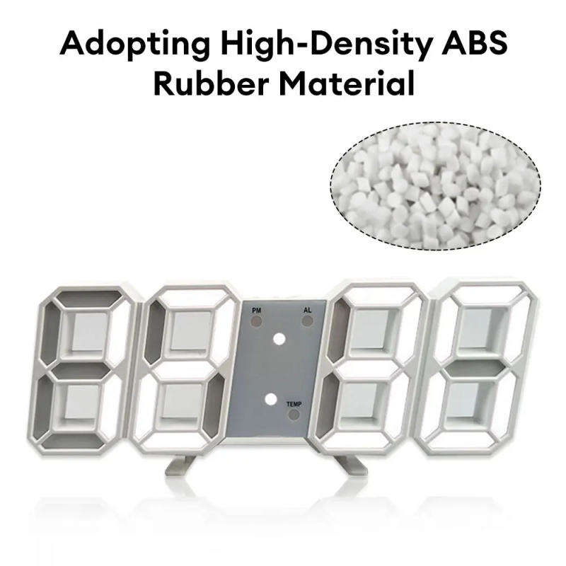 Description Picture 6 of itemSmart 3d Digital Alarm Clock Wall Clocks Home Decor Led Digital Desk Clock with Temperature Date Time Nordic Large Table Clock