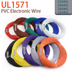 5M/10M UL1571 Wire 32 30 28 26 AWG Electronic Cable PVC Insulated Tinned Copper Environmental LED Line DIY Cord Lighting Line