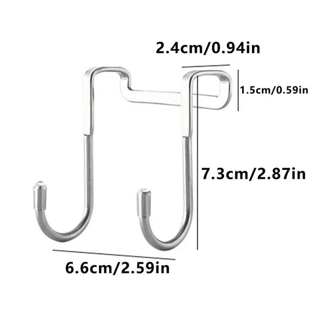 Description Picture 2 of item4/8PCS S-Type 304 Stainless Steel Cabinet Door Hook Multifunctional Towel Rack Hat Rack Storage Rack Kitchen Bathroom Accessorie
