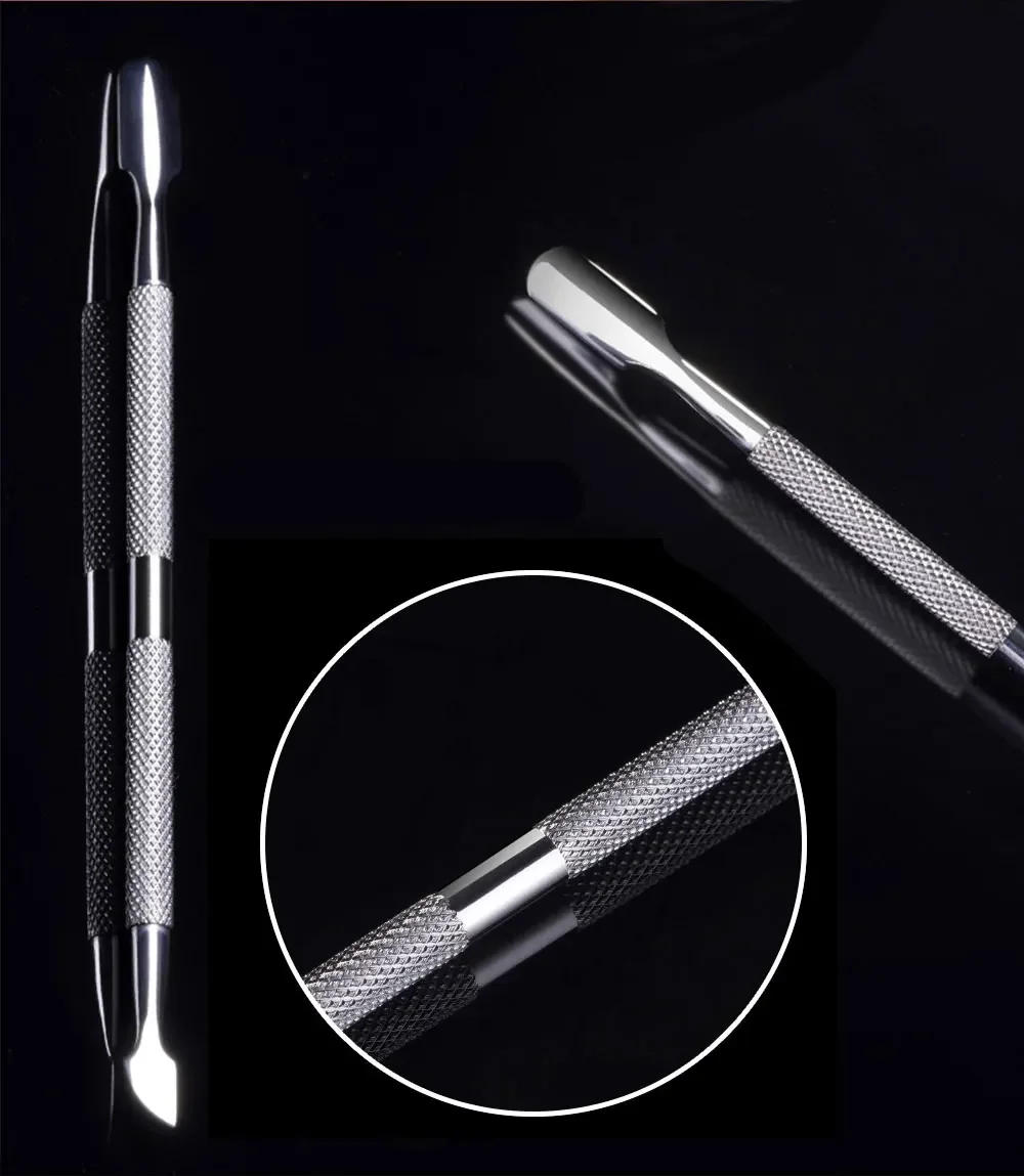 Description Picture 6 of item1pcs Stainless Steel Cuticle Pushers Dead Skin Remover Double Sided Finger Nail Cuticle Pusher Manicure Nail Care Pedicure Tool