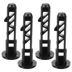 4 Pcs Bins Bolt Trash Can Latch Lock Garbage Supplies Ground Box 900X310X310CM Black Locking