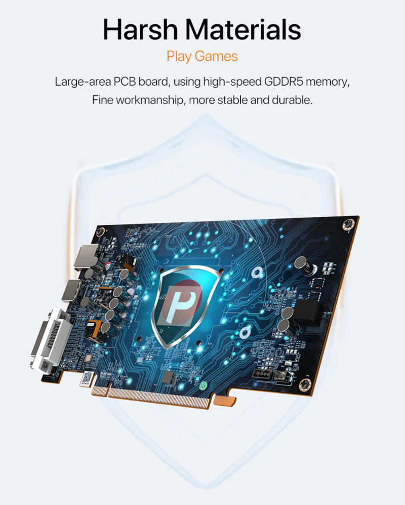 Description Picture 5 of itemMLLSE AMD RX 550 4GB Graphics Card GDDR5 128Bit DVI HDMI DP PCI-E 3.0 Radeon GPU Rx 550 Gaming Video Card Placa De Video