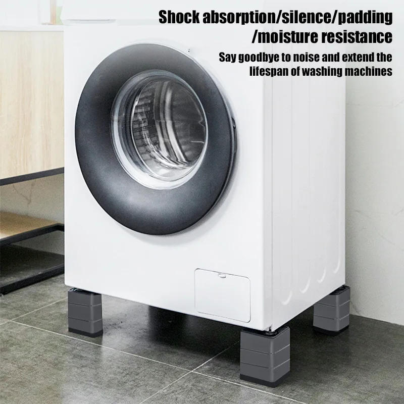 Description Picture 5 of itemGray Strengthen Washing Machine Anti Vibration Pad Rubber Feet Legs Mat Silent Washer Dryer Furniture Support Dampers Stand 4Pcs