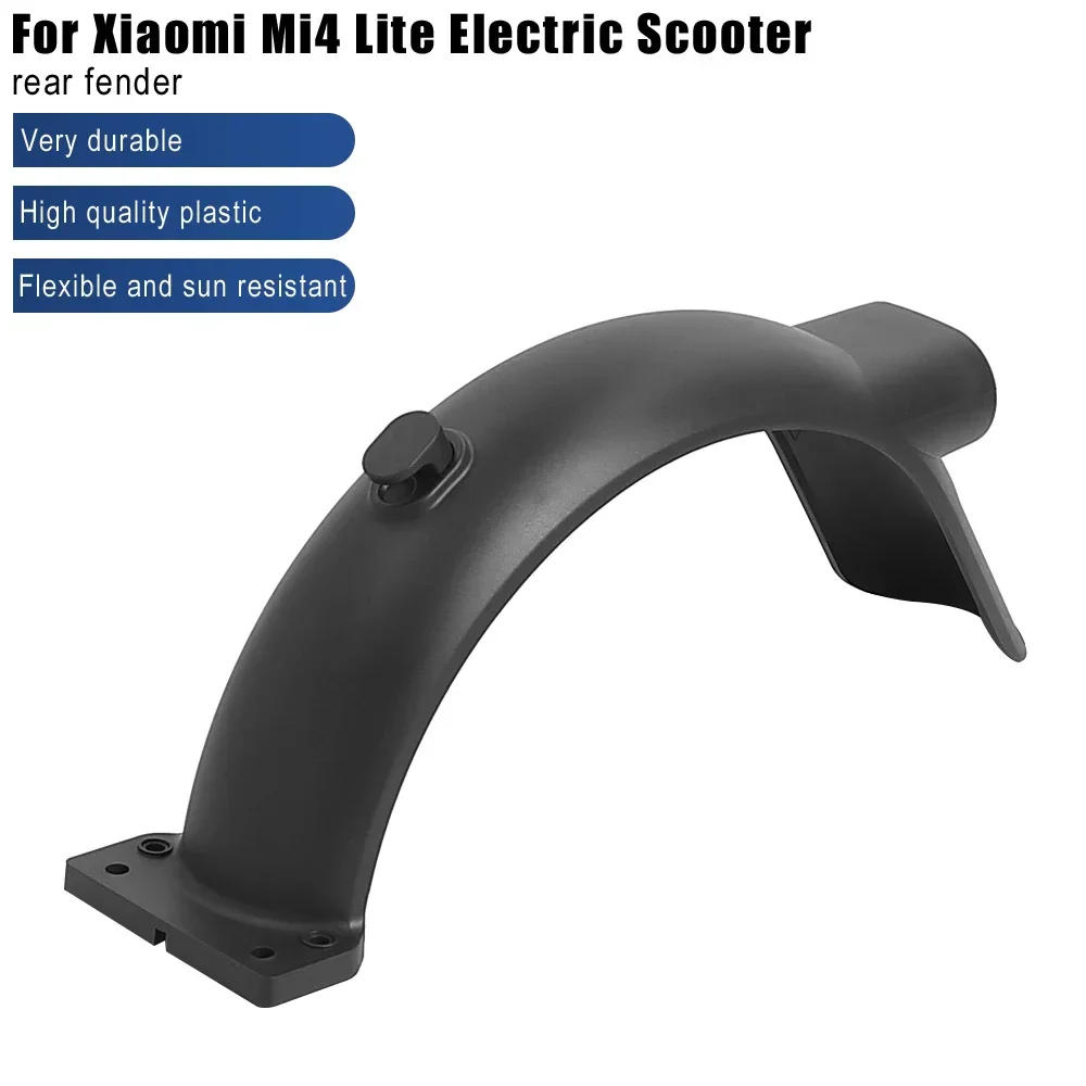 Description Picture 2 of item4Lite Rear Fender for Iconic Brand Electric Scooter 4 Lite Rear Mudguard Tire Splash Guard with Hook Lock Back Wing Brake Tail Light