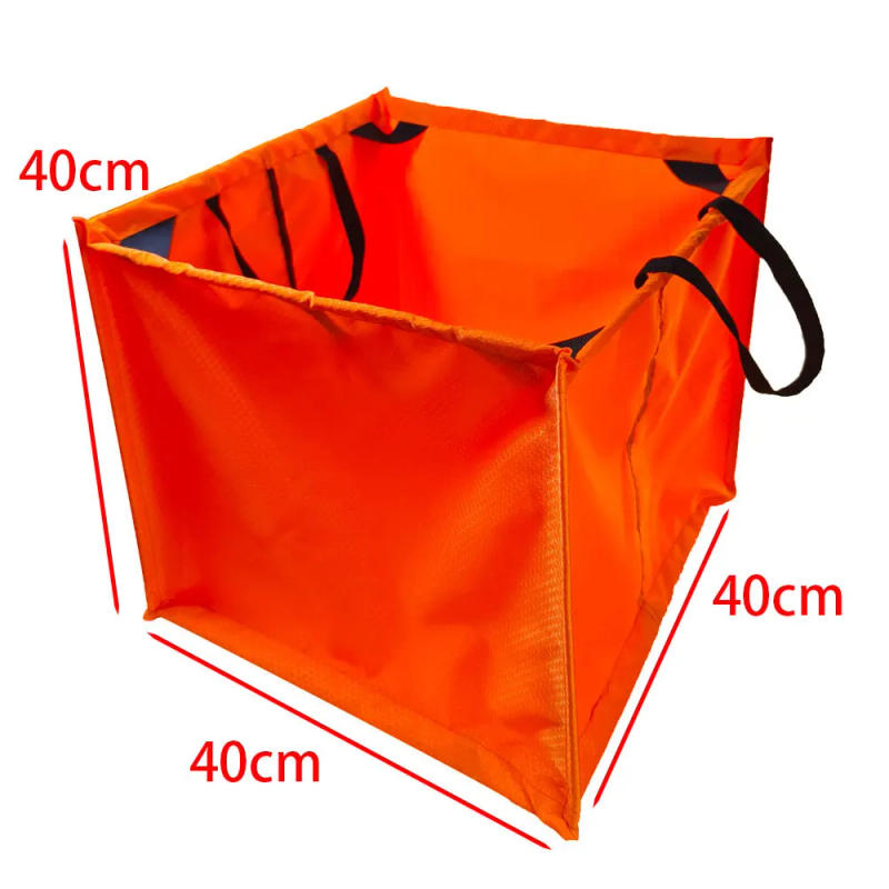 Description Picture 2 of item3 Color Nylon Folding Cube Rock Climbing Arborist Throw Line Rope Foldable Storage Bag for Camping Hiking Climbing Accessory