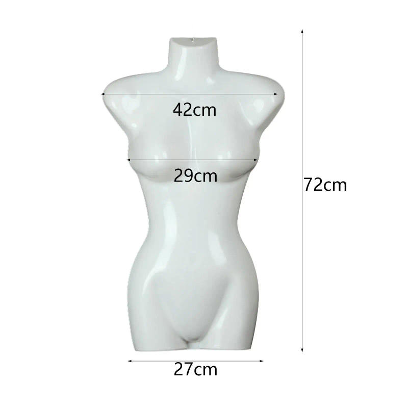 Description Picture 4 of itemHanging Female Mannequin Torso Lightweight Women Dress Form for Retail Stores Malls Clothes Shops Garment Vendors Commercial