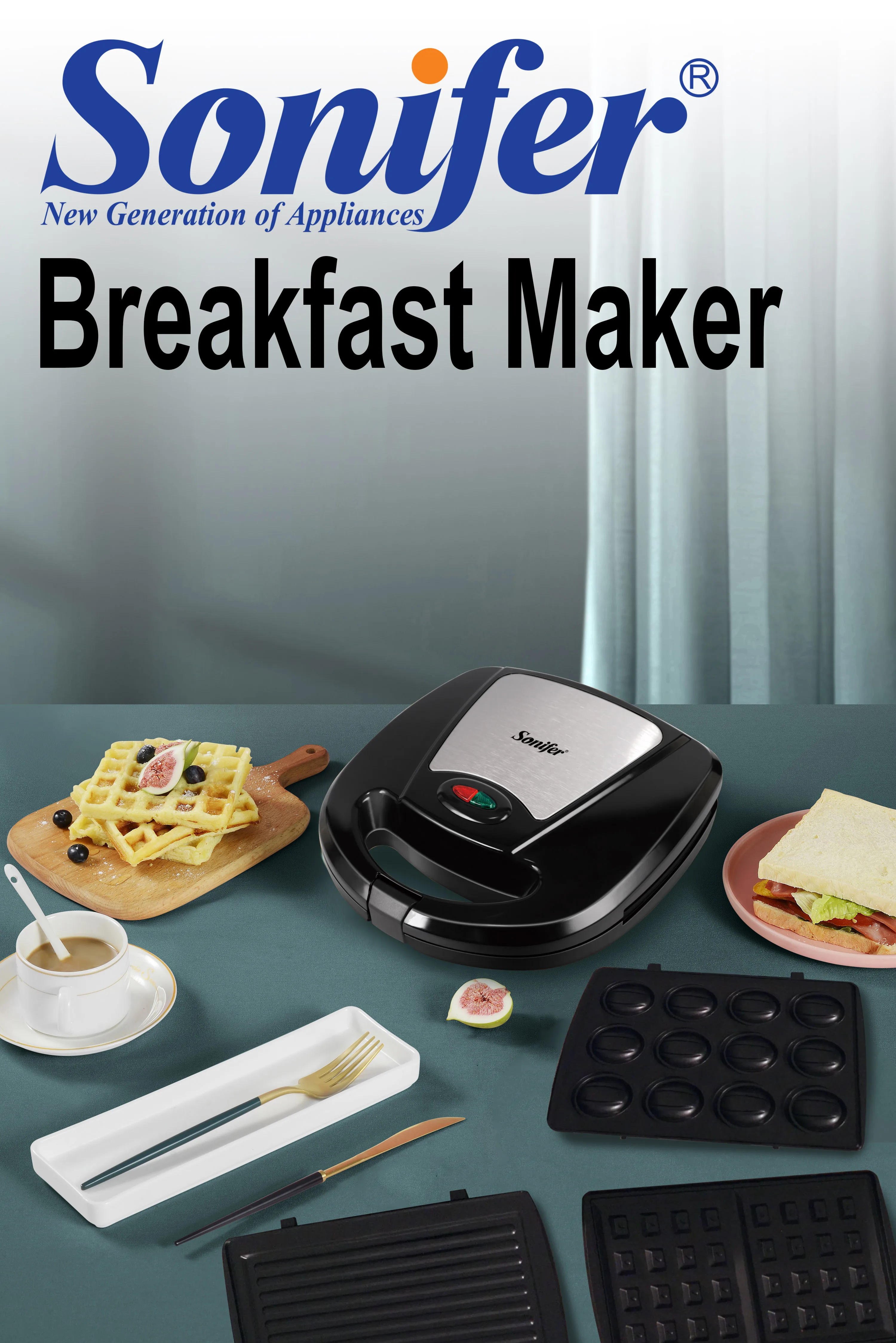 Description Picture 2 of item3 In 1 Electric Waffles Maker Walnut Cake Maker Cooking Appliances Bubble Egg Cake Oven Breakfast Machine Waffle Pot Sonifer