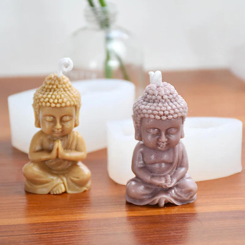 Description Picture 4 of item3D Maitreya Silicone Candle Mold DIY Church Buddha Making Plaster Epoxy Resin Aroma Soap Chocolate Baking Molds Home Decor