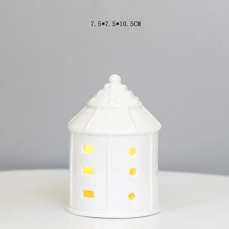 Description Picture 2 of itemModern Lantern House Candle Lanterns Vintage Lantern Decor for Halloween, Christmas, Home Decor, Tabletop, Fireplace Shelf Decor