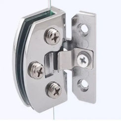2pcs Zinc alloy, cabinet glass door hinge/glass clamp/clips,for 5mm-8mm glass,no holes, single folder ,glass Hardware