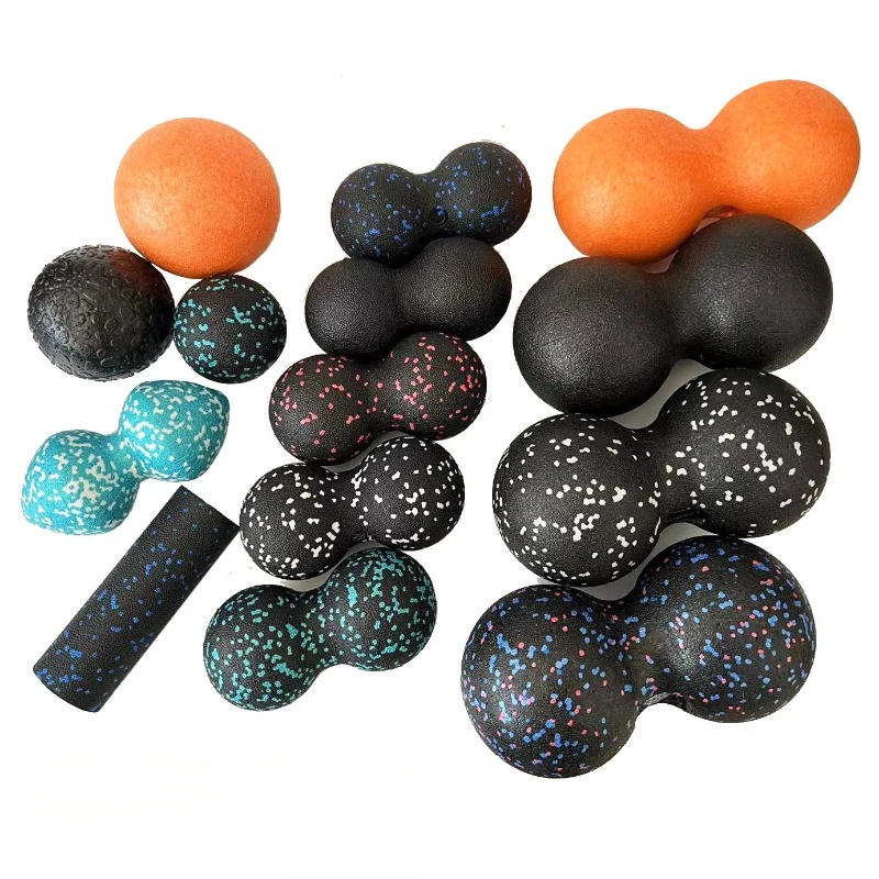 Description Picture 2 of itemWomen Yoga Roller Foam Block Yoga Equipment Peanut Ball Set Block Peanut Massage Roller Ball Therapy Relax Exercise Fitness