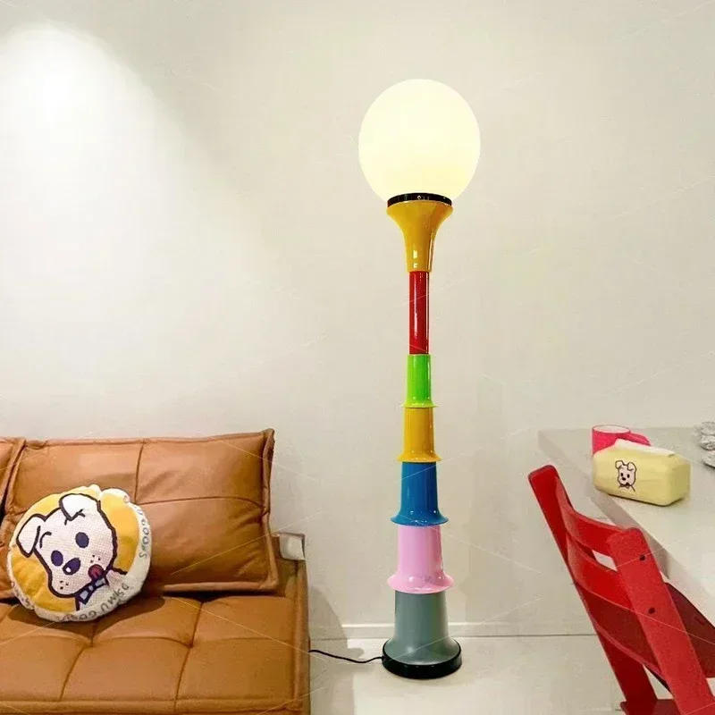Description Picture 5 of itemDesigner Colorful Floor Lamp French Memphis Standing Light For Parlor Bedroom Indoor Decor Creative Child Room торшер напольный