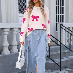 Casual Loose Knitted Pullovers Fashion Women'S Pullovers New Arrivals Cardigan Women Blusa De Frio Feminina