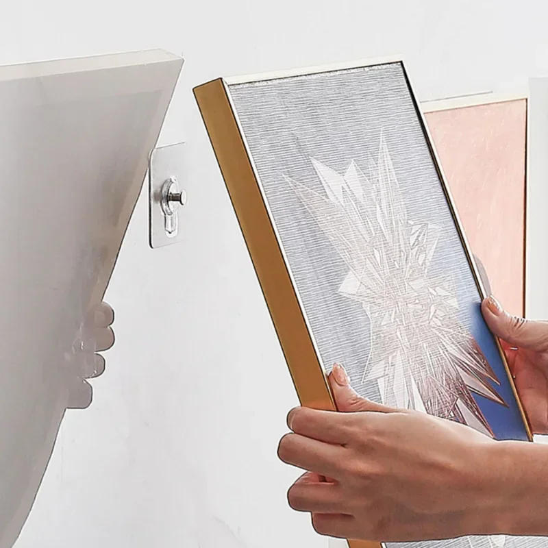 Description Picture 5 of itemStrong Adhesive Hooks Picture Frame Holder Poster Photo Clock No Drilling Hooks Waterproof Kitchen Bathroom Hanger Screw Hooks