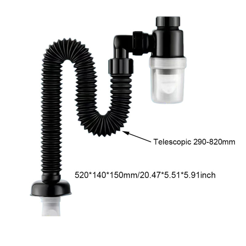 Description Picture 4 of itemUniversal Kitchen Sink Drain Anti Clogging Home Sink Hose Sink Deodorant Strainer Drain Sewer Pipe Bathroom Sink Accessories