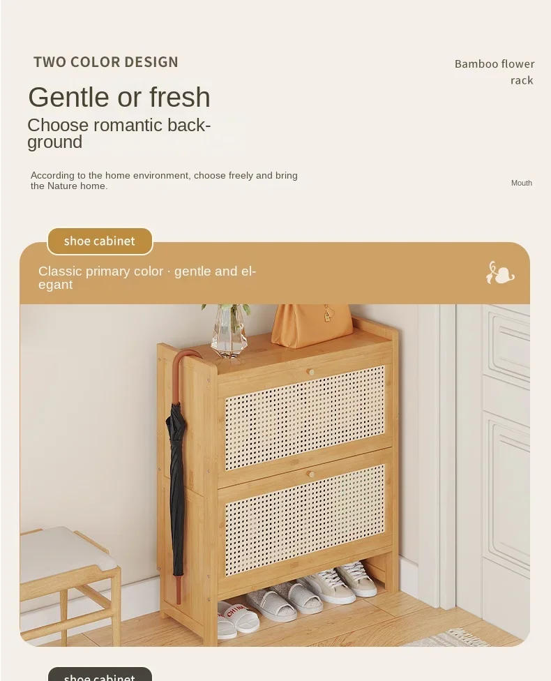 Description Picture 4 of itemModern Multilayer Shoe Cabinets Nordic Bamboo Simple Decor Shoe Rack Luxury Organizer Armarios De Dormitorio Hallway Furniture