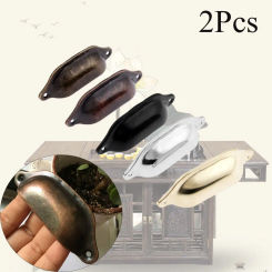 2PCS 98MM Kitchen Drawer Knobs Cabinet Wardrobe Door Antique Brass Shell Pull Handles Furniture Hardware Fittings