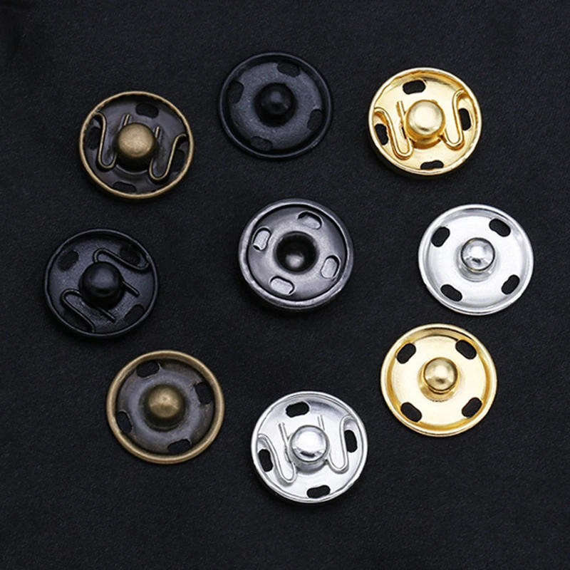 Description Picture 2 of item10 Set Metal Copper Press Studs Sewing Button Snap Fasteners Buckle Sewing Leather Craft Clothes Bags Handmade DIY Garment