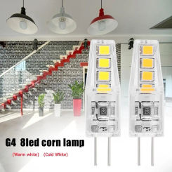 Spotlights Home Indoor LED Halogen Lamps Angle Silicone Corn Lamp G4 SMD2835 8 LED Chandelier Light Bulb
