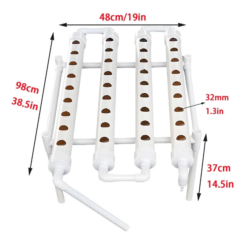 Description Picture 4 of itemHydroponics Growing System Kits 36 Sites Food PVC-Pipe Hydroponic Garden Soilless Cultivation Vegetables Planting Tools