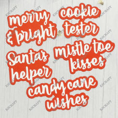 KSCRAFT 2024 Christmas Shadow Words Cutting Dies Stencils for DIY Scrapbooking Decorative Embossing DIY Paper Cards