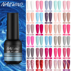NAILWIND 8ml Varnishes Nail Gel Base Top Coat DIY Nail Polish Semi Permanent hybrid UV Gel Cure Glossy Matte Effect